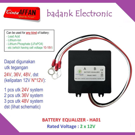 HA01 Battery Equalizer Balancer VRLA Lead Acid Panel Surya Baterai Aki